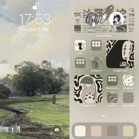 Phone Wigit Ideas, Pretty Homescreen Ideas, Ios Theme Ideas Aesthetic, Iphone 11 Widgets Aesthetic, Iphone Ios Ideas, Iphone Design Ideas Aesthetic, Theme Iphone Aesthetic, Iphone Ideas Aesthetic, Brown Pastel Aesthetic