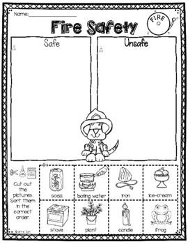 Fire Words, Fire Safety Worksheets, Fire Safety Theme, Community Helpers Crafts, Bubble Map, Draw And Write, Family Child Care, Fire Works, Fire Equipment