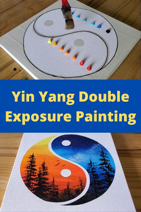 Friend Painting Ideas, Ying Yang Art, Painting Ideas Easy Simple, Badass Drawings, Jin Jang, Beginners Art, Yin Yang Art, Zen Painting, Painting Ideas Easy