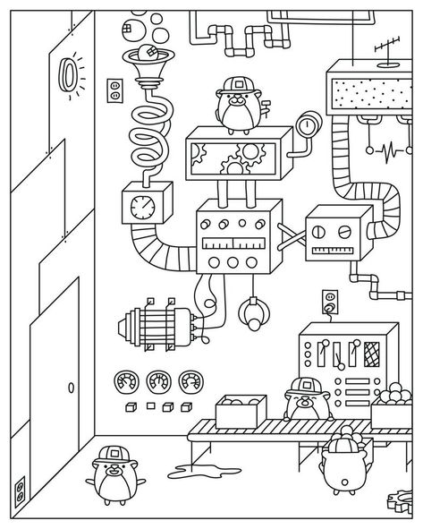 Hamster factory vector illustration Factory Illustration, Illustrated Cookbook, How To Make Box, Flat Illustration, Cat Drawing, Illustration Vector, Cartoon Illustration, Adult Coloring, Vector Free