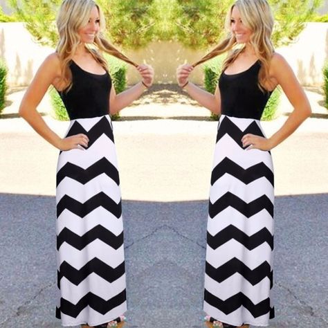 Chevron Patterned Maxi Dress L Long Maxi Dress Casual, T Shirt Material, Long Dress Plus Size, Maxi Dress Pattern, Bohemian Maxi Dress, Summer Boho, Street Style Chic, Plus Size Maxi Dresses, Vestido Casual