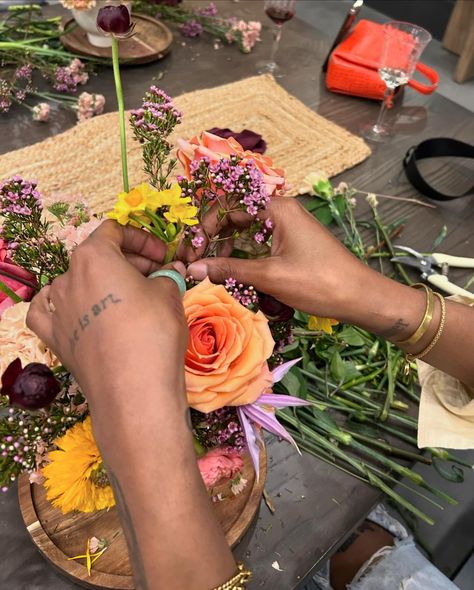 making flower arrangements in cowboots yesterday 🥹 Flower Arranging Aesthetic, Making Flower Bouquets, Spring Hobbies, Flower Arrangement Aesthetic, Making Flower Arrangements, Floral Arranging, Plants Are Friends, Nothing But Flowers, Flower Therapy