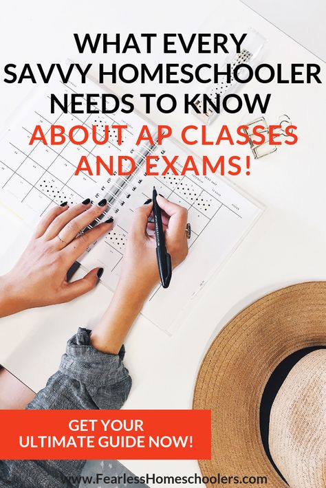 The Ultimate Homeschooler Guide to AP Classes and Exams. What every savvy homeschool parent needs to know about advanced placement classes and selective college admissions. Get Your FREE Guide now! Advanced Placement (ap) Program, Homeschool Guide, Ap Classes, Homeschool Transcripts, High School Transcript, Ap Exams, College Acceptance, International Baccalaureate, High School Kids