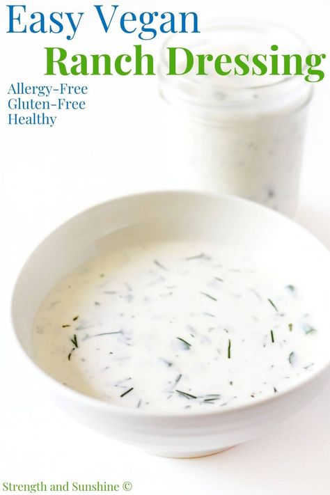 Plant Based Ranch Dressing, Vegan Ranch Dressing Recipe, Vegan Ranch Dressing, Vegan Dressing, Ranch Dressing Recipe, Vegan Ranch, Homemade Ranch, Meal Prep For The Week, Dressing Recipe