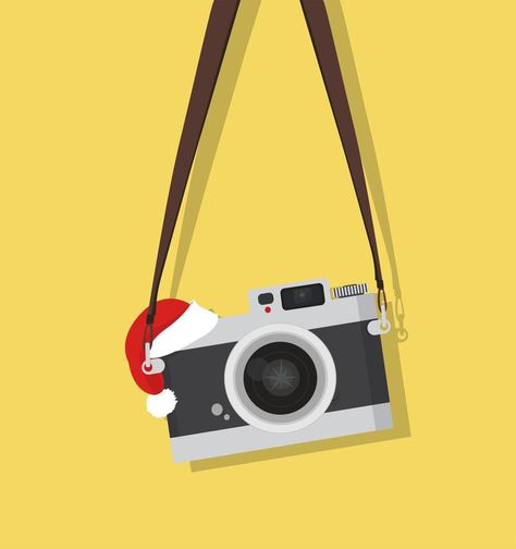 Camera Drawing, Iphone Art, Vector Infographic, Camera Logo, Christmas Card Inspiration, Christmas Post, Old Camera, Christmas Photography, Christmas Poster