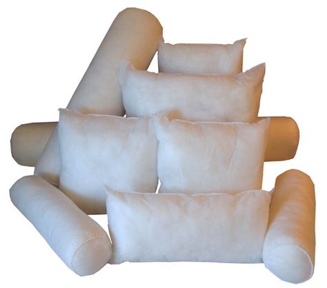 THE BEST pillow inserts! https://www.pillowflex.com/ Best Down Pillow Inserts, Cylinder Pillow, Glamour Home, Roll Pillow, Fabric Stores, Air Pillow, Pillow Form, Round Pillow, Bolster Pillow