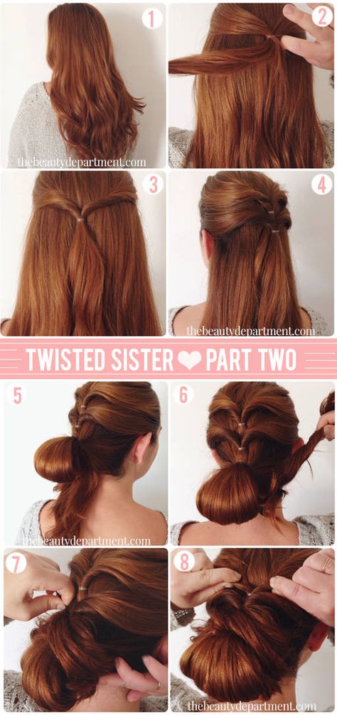 A new version of our old favorite "Twisted Sister" Lazy Girl Hairstyles, Twisted Sister, Downton Abbey, Great Hair, Hair Dos, Hair Designs, Prom Hair, Hair Day, Hair Updos