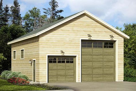 Garage Plan 41274 - Traditional Style 3 Car Garage Plan, RV Storage Man Cave Designs, Small Garage Door, 3 Car Garage Plans, Rv Garage Plans, Garage Shop Plans, Display Visual Merchandising, 2 Car Garage Plans, Garage Apartment Plan, Rv Garage