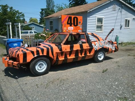 Kevin's demo derby car,  July 4th. Good luck Kev! Demo Derby Cars, Demo Derby Car Paint Ideas, Demolition Derby Cars, Demo Derby, Demolition Derby, Car Paint Jobs, Derby Cars, Weird Cars, Stock Car