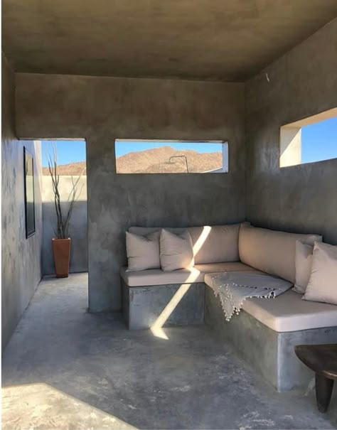 Cement House, Concrete Homes, Concrete Paint, Concrete Effect Paint, Willow House, Concrete Interiors, Brutalism Architecture, Concrete Houses, Concrete Architecture