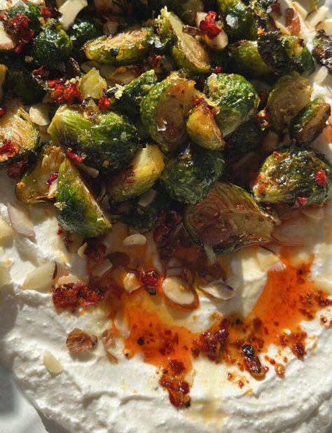 Best Brussel Sprout Recipe, Honey Feta, Brussel Sprouts Appetizer, Feta Cheese Dip, Vegetarian Drinks, Crispy Brussel Sprouts, Whipped Goat Cheese, Honey Chipotle, Whipped Feta