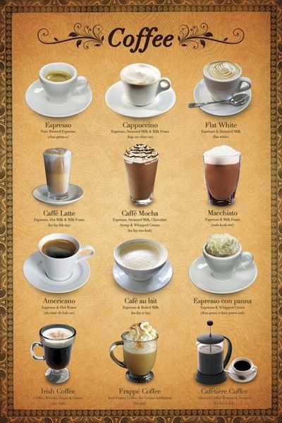 #orgasmafoodie #ohfoodie #foodie #foodielove #foodielover #coffee #coffeelove #coffeelover #coffeerecipe #coffeerecipes #coffeedrink #coffeedrinks #recipe #recipes Coffee Explained, Types Of Coffee, Coffee Talk, Coffee Poster, Irish Coffee, Coffee Type, Chocolate Coffee, Coffee Cafe, Coffee Love