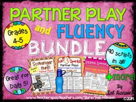 http://www.teacherspayteachers.com/Product/Partner-Plays-4th-5th-BUNDLE-a-set-of-90-2-person-scripts-to-improve-fluency-1411473 Friday Folders, Daily Five, Higher Level Thinking, Fluency Practice, Teacher Support, 4th Grade Classroom, Building Activities, Upper Elementary Classroom, Reading Fluency