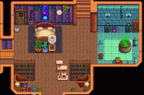 stardew valley 1.6!! finally finished my full house decor, made a lil shrine for krobus as well :) - unmodded !! - PC !! - year 3 !! 🌱tags #stardew #stardewvalley #stardewvalleyfarmer #stardewdecor #stardewdesign Year 3, Stardew Valley, Full House, House Decor, Farmer, Tags, Home Decor, Home Décor