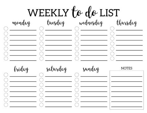 Printable Day Planner, Planning School, To Do List Template, Weekly To Do List, To Do Checklist, To Do List Printable, To Do Planner, Monthly Planner Template, Printable Weekly Planner