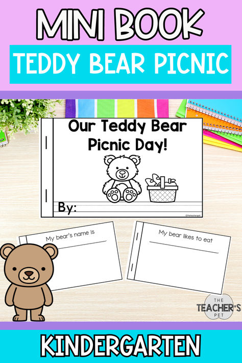 Extend the learning from your class's Teddy Bear Picnic by having your students complete this fun booklet! With fun writing prompts to complete and a space for illustrations, your students will love having a keepsake to take home after their Teddy Bear Picnic Day! Teddy Bear Day Activities, Teddy Bears Picnic Activities, Teddy Bear Picnic Activities, Kindergarten Word Families, Daily Schedule Cards, Picnic Activities, Fun Writing Prompts, Picnic Games, Teddy Bear Day