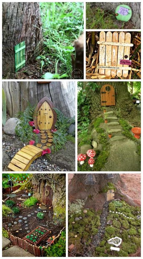 Have you been searching for inspiration for your fairy garden? There are so many fairy garden ideas out there, you will love all of these magical ideas! Outdoor Fairy Garden Diy How To Make, Gnomes Village Ideas, Ferry Gardens Ideas Diy, Fairy Garden Yard Ideas, Realistic Fairy Garden, Ferry Garden Ideas, Fairy Garden Around Tree Trunk, How To Create A Fairy Garden, Fairy Garden Under Tree Ideas