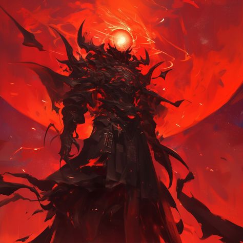 Demon Lord Art, Fire Monster, Demon God, Fire God, Fire Demon, Dark Creatures, Dark Warrior, Humanoid Creatures, Final Fantasy Artwork