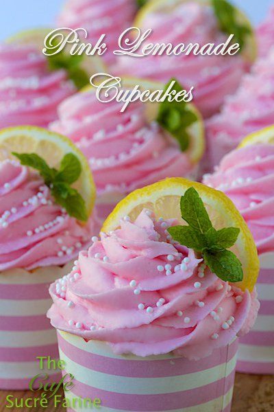 Pink Lemonade Cupcakes, Lemonade Cupcakes, Vanilla Cupcake Recipe, Torte Cupcake, Fairy Cakes, Think Food, Dessert Cupcakes, Yummy Cupcakes, Fun Cupcakes