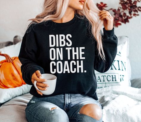 "*We Are Not Affiliated With Any Other Company, Brand, Or Business. Dibs On The Coach Sweatshirt - Coachs Sweatshirts, Basketball Coach Sweater, Coachs Wife Sweaters, High School Coach Hoodie, Funny Shirt Mom, Christmas Sweatshirt Gift - This Is A Premium Gildan Heavy Blend Unisex Crewneck Sweatshirt -  PLEASE READ INFORMATION BELOW: This \"Dibs On The Coach\" sweatshirt will brighten up your day! Tired of boring sweatshirts? If so, you've come to the right place. Our designs are clever, trendy, Autumn Sweater, Sweater Autumn, Halloween Sweater, Sweatshirt Halloween, Fashion Autumn, Fall Sweater, Fall Sweatshirt, Halloween Sweatshirt, Fashion Fall