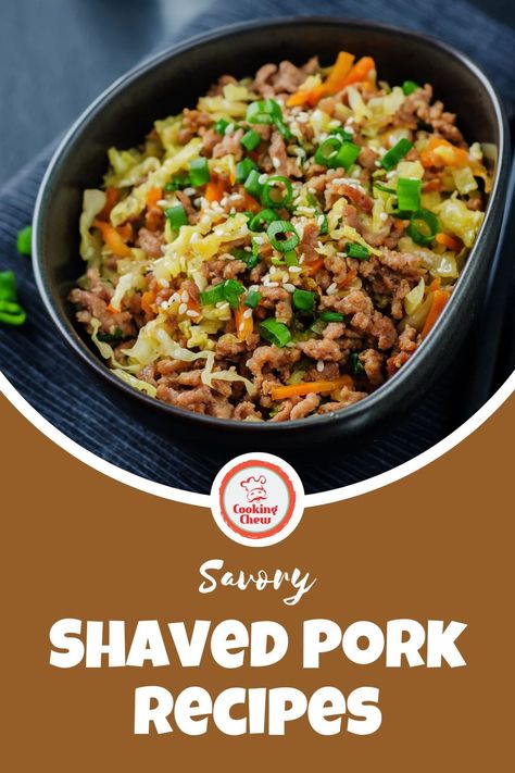 Shaved Pork Sandwiches, Shaved Pork Recipes Meals, Shaved Pork Recipes, Yok Recipe, Shredded Pork Recipes, Recipes Sandwiches, Manhattan Recipe, Bbq Pork Sandwiches, Fried Pork Belly