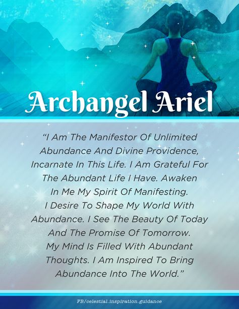 Ask Archangel Ariel to help you manifest abundance in all aspects of your life. Click the image to connect with your angels! Archangel Uriel Image, Arch Angel Ariel, All Archangels, Archangel Ariel, Arch Angels, Angel Meditation, Angel Therapy, Spiritual Angels, Arch Angel