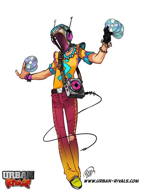 Junkz D4 Funk level2 Dj Character Design, Music Superhero, Urban Rivals, New Superheroes, Superhero Family, Superhero Characters, Game Concept, Character Inspo, Superhero Design