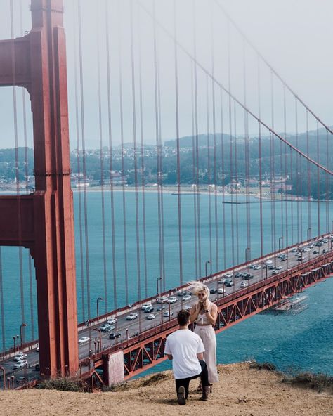 Golden Gate Bridge Proposal, San Francisco Proposal, Bridge Proposal, Proposal Spots, Luxury Van, Golden Gate Bridge, Golden Gate, Wedding Bells, San Francisco Skyline