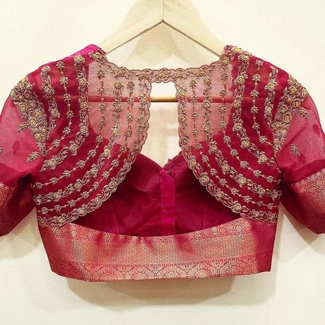 Netted Blouse Designs, Latest Bridal Blouse Designs, New Saree Blouse Designs, Mysore Silk, Traditional Blouse Designs, Latest Model Blouse Designs, Cutwork Blouse Designs, Blouse Designs Indian, Ladies Blouse Designs