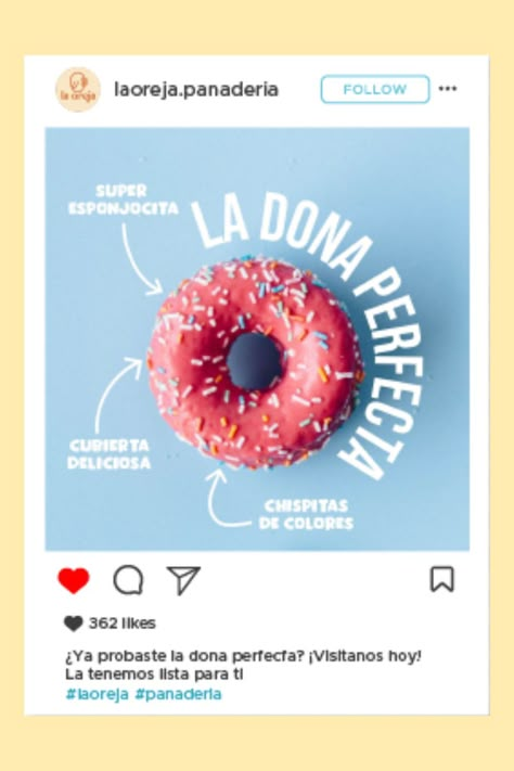 Donut Social Media Post, Donut Branding, Mexican Pastry, Donuts Design, Donut Decorating Ideas, Ice Cream Poster, Food Company, Freelance Marketing, Food Menu Design