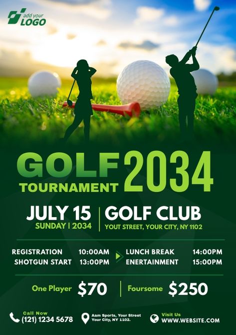 Golf Flyer Design, Golf Tournament Flyer, Contents Layout, Golf Event, Social Media Advertising Design, Golf Design, Promotional Flyers, Promotional Design, Torn Paper