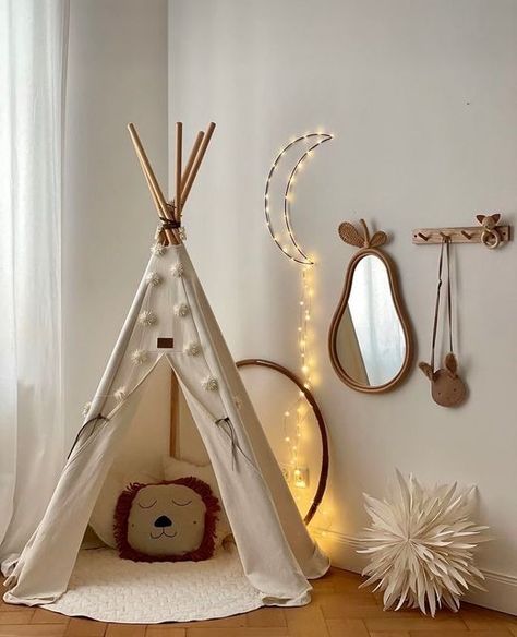 Nordic Nursery Room, Scandinavian Baby Room, Jungle Baby Room, Teepee Nursery, Nordic Kids Room, Scandinavian Interior Bedroom, Mushroom Basket, Lion Pillow, Scandinavian Kids Rooms