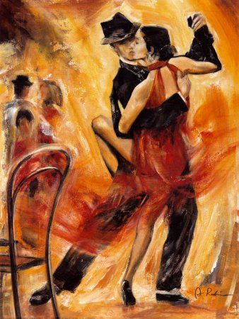 Josy Arthais    Danseurs de Tango Tango Art, Ballet Painting, Dancing Art, Tango Dancers, Dance Paintings, Tango Dance, Couple Painting, Tableau Art, Couple Dancing