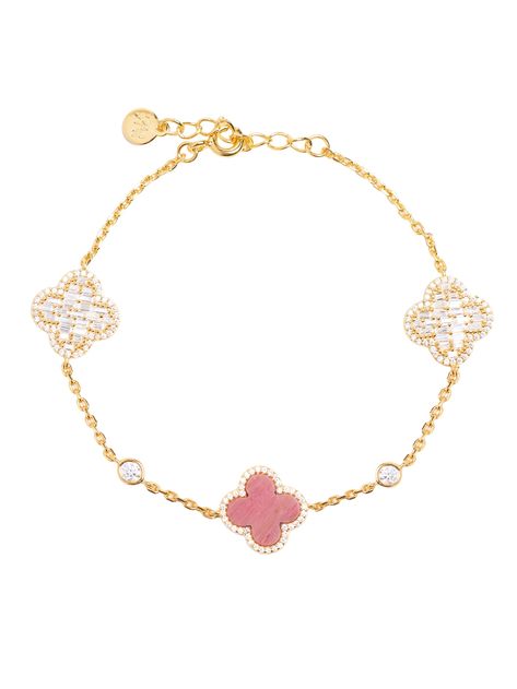 Our new bracelet features a stunning four-leaf clover surrounded with sparkly Moissanite stones in the centre and finished on both sides with a clover made from baguette & round Moissanite stones. This unique and delicate design has a timeless appeal that is sure to become your favourite piece of jewellery. A lobst Bracelet Clover, Bracelets Stack, Mother Of Pearl Bracelet, Wrist Stack, Bezel Bracelet, Malachite Bracelet, Carnelian Bracelet, Clover Bracelet, Bracelet Tennis