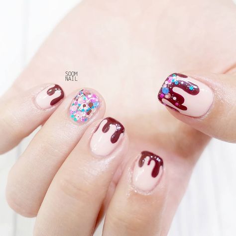 Ice-cream melting on your nails Melted Ice Cream Nails, Cake Nails, Ice Cream Nails, Cream Nails, Body Modification, Press Ons, Hot Nails, Body Modifications, Black Nails