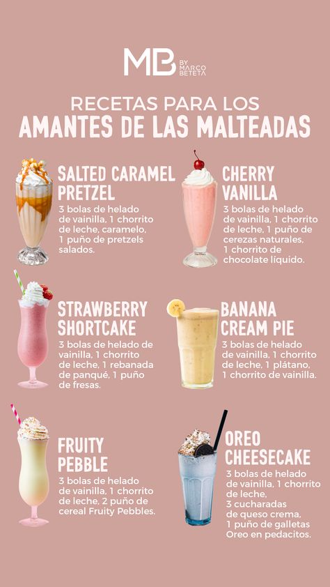 Heladerias Ideas Decoracion, Milkshake Flavors, Milkshake Ideas, Heart Desserts, Donut Store, Bubble Drink, Cafe Menu Design, Milkshake Recipe, Creamy Smoothies