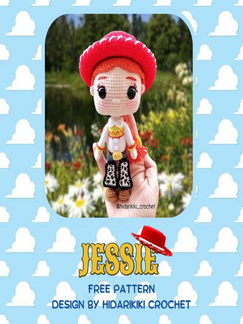 Jesse Toy Story, Rita Repulsa, Jessie Toy Story, Amigurumi Doll Pattern, Crochet Santa, Florence Nightingale, Cat Amigurumi, Crochet Dragon, Free Pdf Pattern