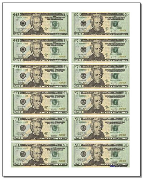 These printable play money sheets can be cutup and used for classroom to   teach money math, or as replacements for fake Monopoly money to make   game play more realistic! Coins and bill denominations from $1 to $100.   #realistic #printable #money #dadsworksheets Play Money Printable Free, Fake Money Template, Fake Money Printable, Play Money Template, Printable Play Money, Twenty Dollar Bill, Printable Money, Teaching Money, Banknotes Money