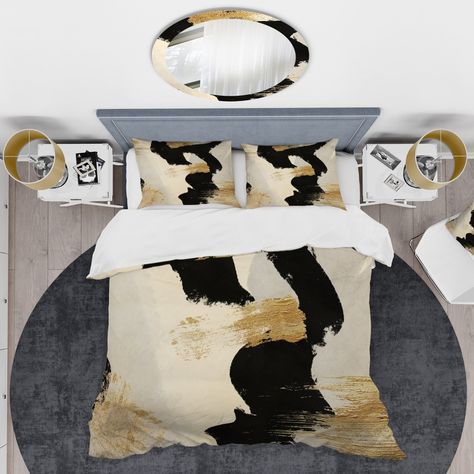 Designart 'Glam Collage II' Glam Bedding Set - Duvet Cover & Shams - Bed Bath & Beyond - 25971434 Glam Bedding Sets, Glam Bedding, Abstract Bedding, Traditional Bedding Sets, Marble Duvet Cover, Daybed Cover Sets, Modern Bed Set, Bed Cover Sets, Affordable Bedding