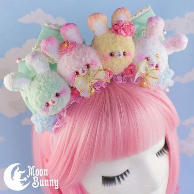 Decora Hair, Bunny Home, Moon Bunny, Dolly Fashion, Kawaii Crafts, Japan Kawaii, Best Anime Drawings, Diy Vetement, Accesories Jewelry