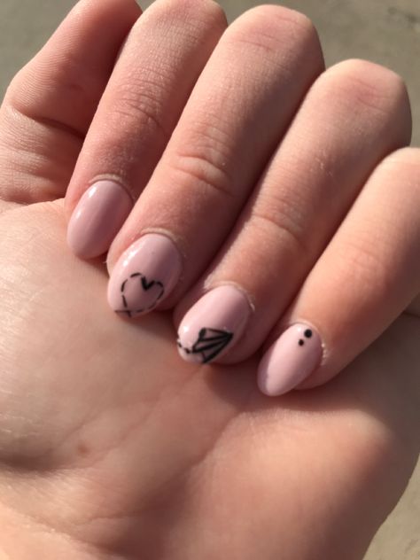 Airplane Nails, Heart Paper, Paper Airplane, Paper Airplanes, Paper Hearts, Nails