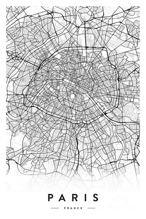 Paris City Map, Scandinavian Wall, City Map Poster, Paris City, Map Poster, City Map, Geometric Tattoo, Decor Styles, Independent Artist