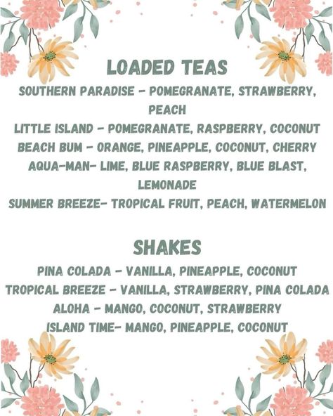 Coconut Tea Recipe, Loaded Tea Recipes, Watermelon Shake, Coconut Tea, Energy Tea Recipes, Coconuts Beach, Loaded Teas, Loaded Tea, Italian Soda