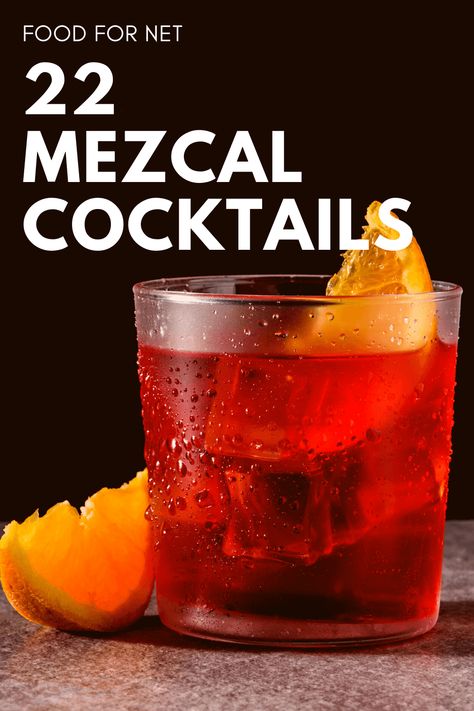 Mezcal might be a fairly uncommon spirit, but there are still many delicious cocktails that rely on it. Let us get you started with this list of 22. #mezcal #cocktails Mezcal Old Fashioned, Bday Drinks, Aperol Drinks, Mezcal Tequila, Mezcal Cocktails, Rosemary Simple Syrup, Mango Margarita, Grapefruit Soda, Unique Drink