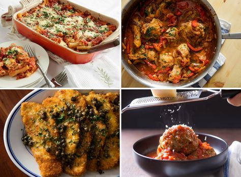 21 Italian-American Recipes, From Baked Ziti to Bolognese | Serious Eats American Italian Food, Ziti Chicken, American Cuisine Recipes, Savory Bakes, Juicy Meatballs, Weekend Food, Vegetarian Italian, Italian Menu, Italian Recipes Dessert