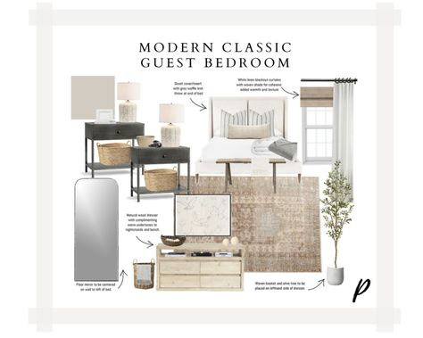 Classic Guest Bedroom, Bedroom Overview, Guest Bedroom Designs, Natural Wood Dresser, Different Home Decor Styles, Classic Dressers, Guest Bedroom Design, Neutral Bedroom Decor, Guest Bedroom Decor