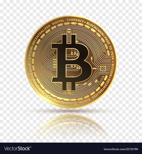 Bit Coin, Premium Vector, Cryptocurrency, Coin, Electronics, Money, Gold