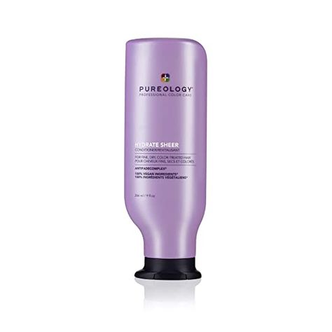 Amazon.com: Pureology Hydrate Sheer Conditioner | For Fine, Dry, Color-Treated Hair | Lightweight Hydrating Conditioner | Silicone-Free | Vegan | Updated Packaging | 9 Fl. Oz: Premium Beauty Pureology Hydrate, Mint Essential Oil, Aromatherapy Blends, Moisturizing Conditioner, Healthy Scalp, Color Treated Hair, Color Care, Hair Care Shampoo, Treated Hair