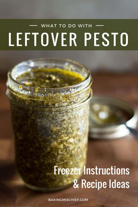 Leftover Pesto Ideas, What To Do With Pesto, Baking Mischief, Roasted Tomato Recipes, Pesto Uses, Freezing Pesto, Pesto Dishes, Spagetti Recipe, Leftover Food