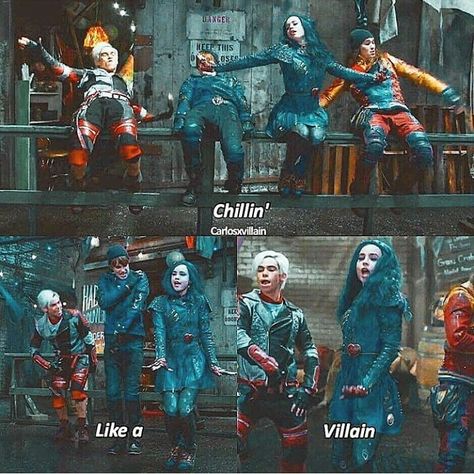 Chillin like a villain!💙🍎❤ ♡ ♡ ♡ #ben #mitchellhope #beatyandthebeast #evie #sofiacarson #evilqueen #carlos #thecameronboyce #cruelladevil… Jay Descendants, Dianne Doan, Descendants Evie, Chillin Like A Villain, Descendants Movie, Descendants Mal, Evie Descendants, Descendants 1, Mal And Evie